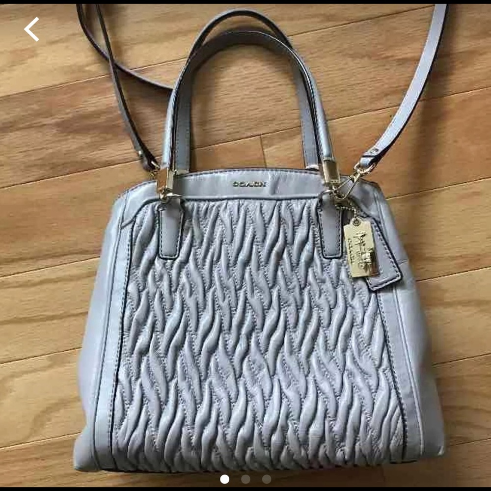 Coach grey leather purse - excellent condition
